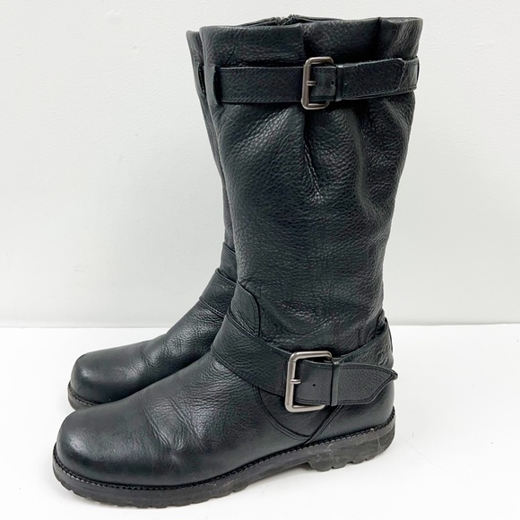 Gentle Souls Buckled Up black leather side zipper buckle Boots SZ 9 - Picture 3 of 13